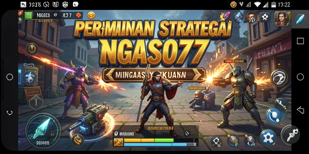 Tangkapan layar utama NGASO77 menunjukkan pertandingan strategis yang intens.