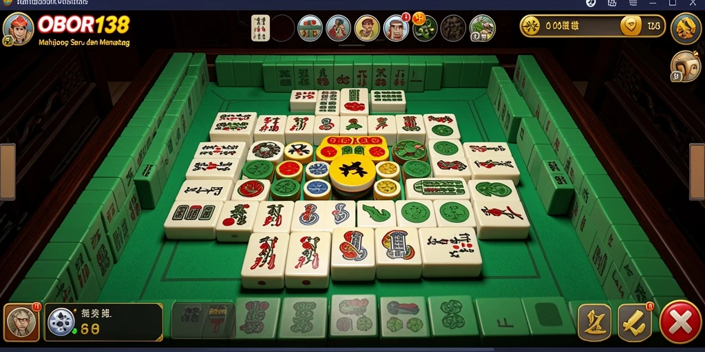Screenshot utama OBOR138 menampilkan gameplay Mahjong yang seru dan menarik.