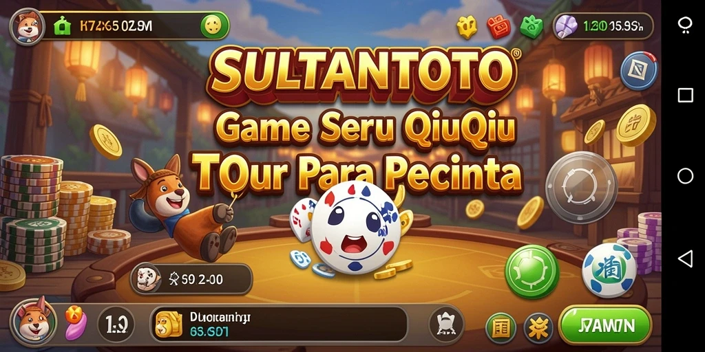 Tampilan permainan QiuQiu yang seru dan penuh aksi.