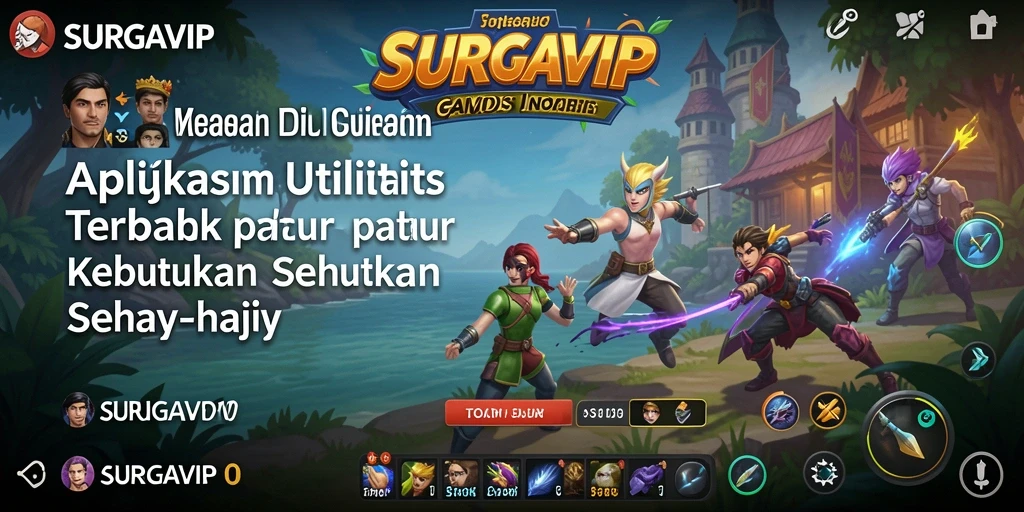 Tampilan antarmuka SURGAVIP yang intuitif dan bersih.