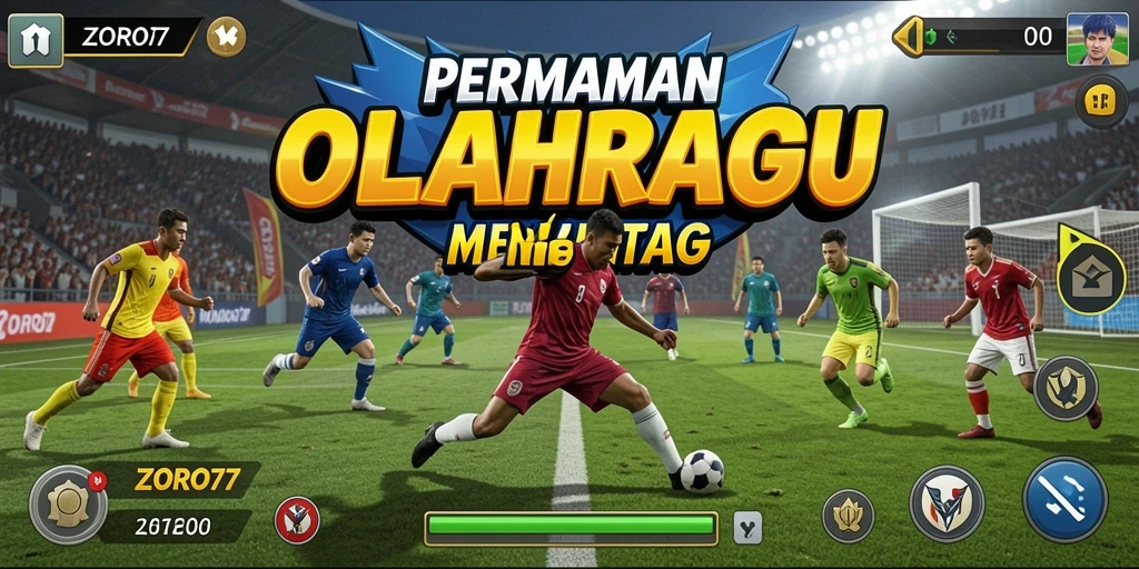 Tampilan gameplay menarik dari ZORO77 di cabang olahraga.